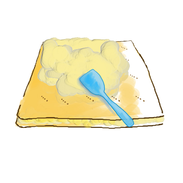 étalez la crème pâtissière 2