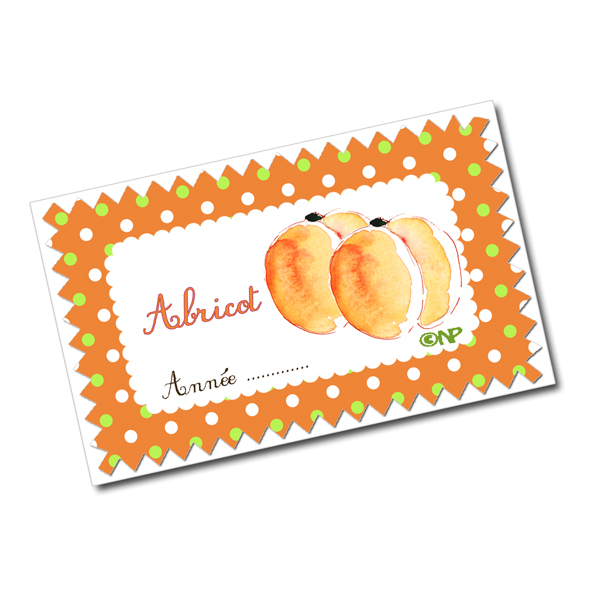 étiquette confiture d'abricot à imprimer gratuitement
