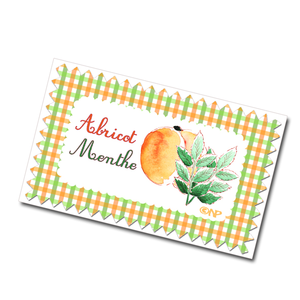 étiquette confiture menthe abricot à imprimer gratuitement