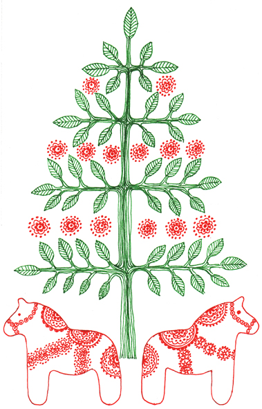 calendrier illustration dala horse 2103 2014