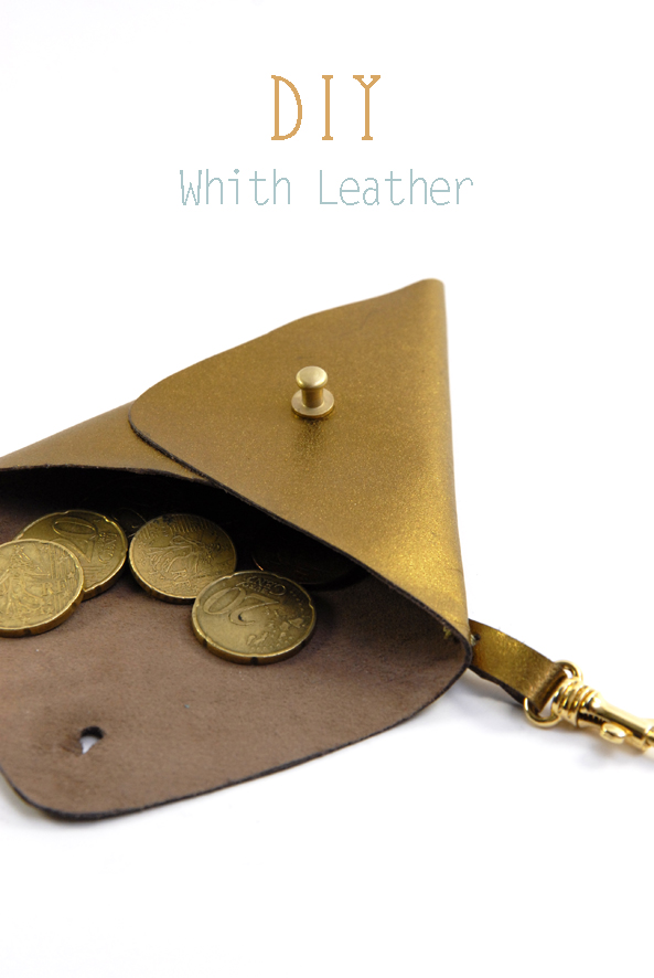DIY triangle leather pouch 2