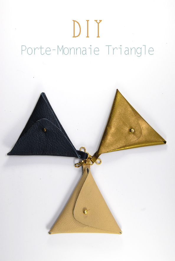 DIY triangle leather pouch 4