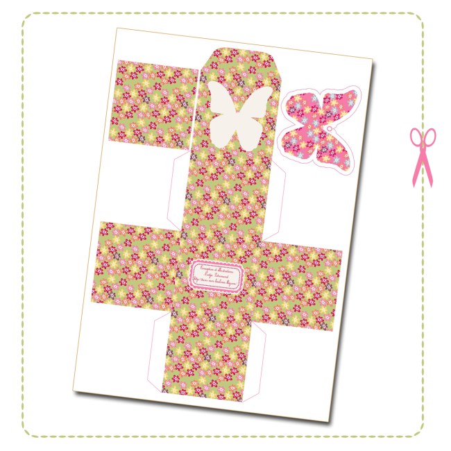 free printable butterfly box