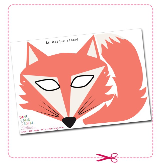 free printable fox mask