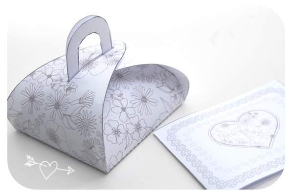 free printable gift box gratuit boite cadeau à colorier 2