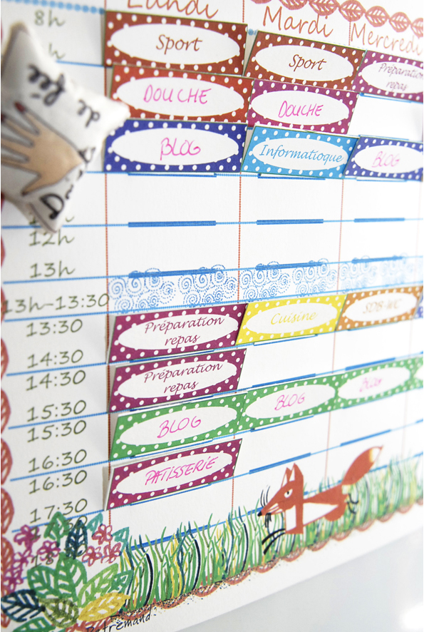 free printable school planing-emplois du temps à imprimer gratuitement mum 1