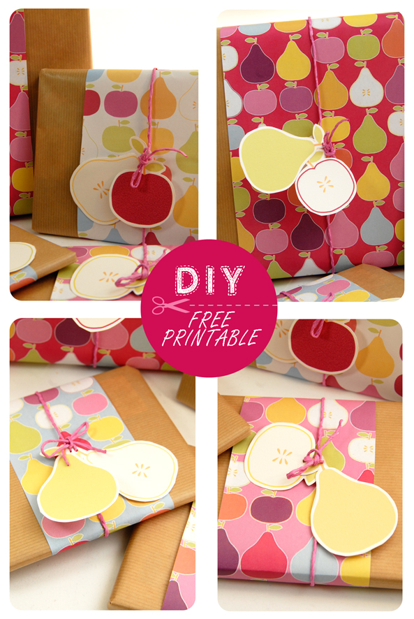 free printable wrap paper apple pear 10