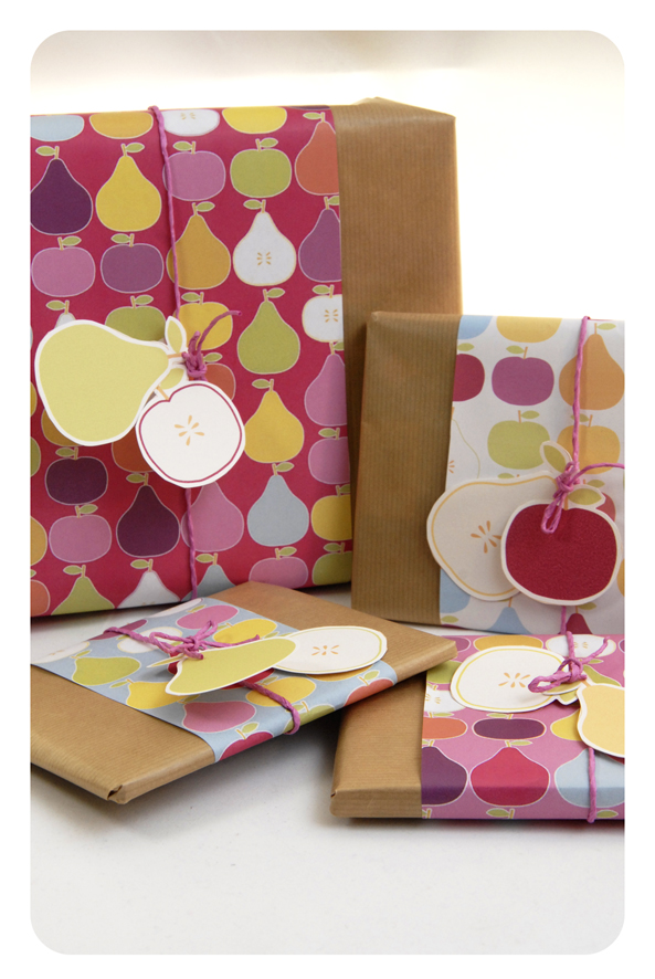 free printable wrap paper apple pear 7