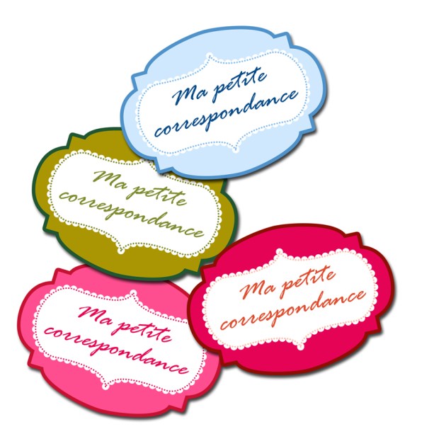 gratuit étiquette coffret correspondance free printable label