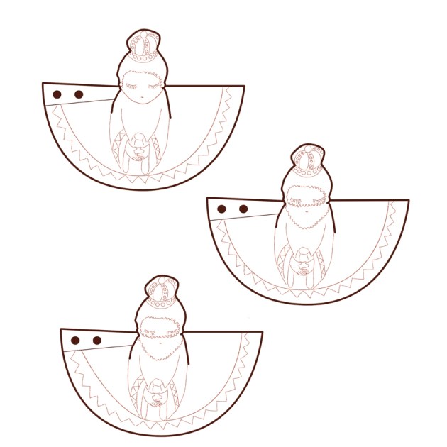 gratuit crèche à colorier rois mages 1