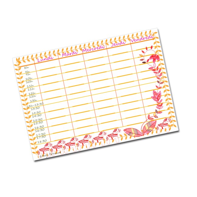 gratuit emplois du temps