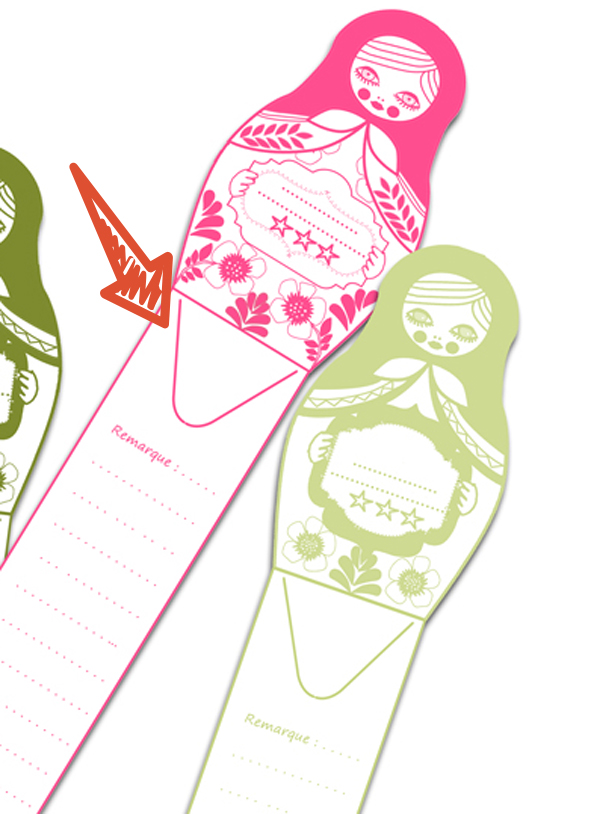 gratuit marque page poupée russe matriochka 1