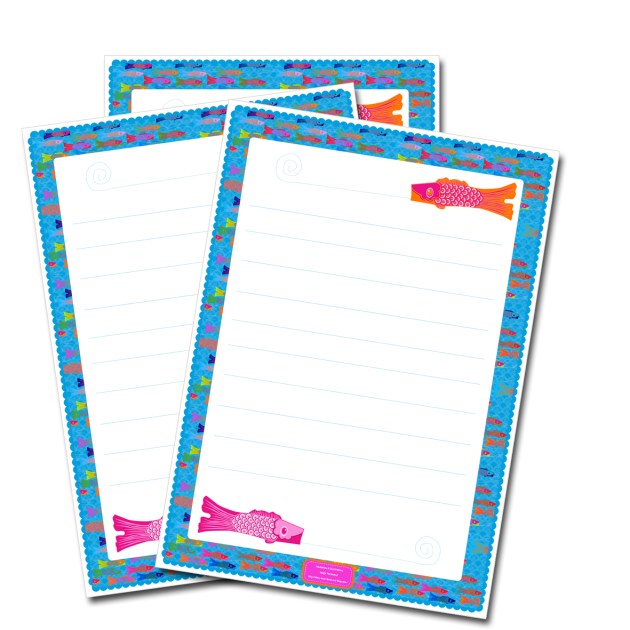 gratuit papier à lettre koinobori à imprimer