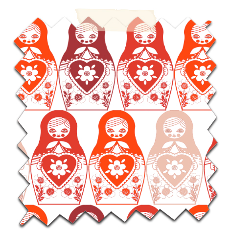 gratuit papier scrapbooking motif poupée russe rouge Free printable patterned papers