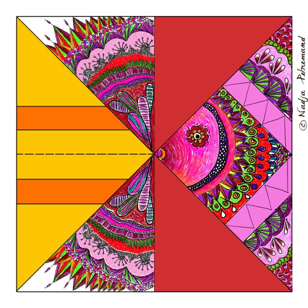 gratuit poisson origami couleur