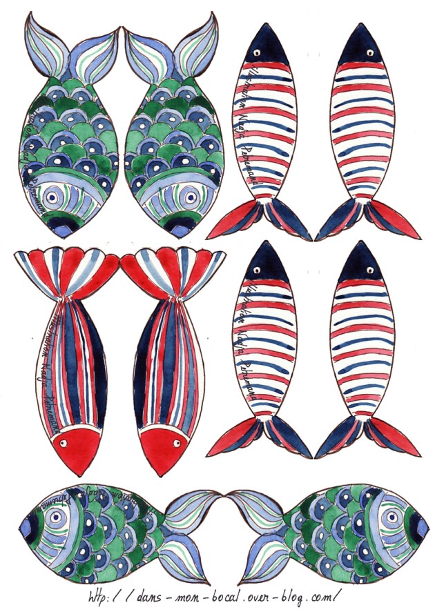 illustration poisson bleu p