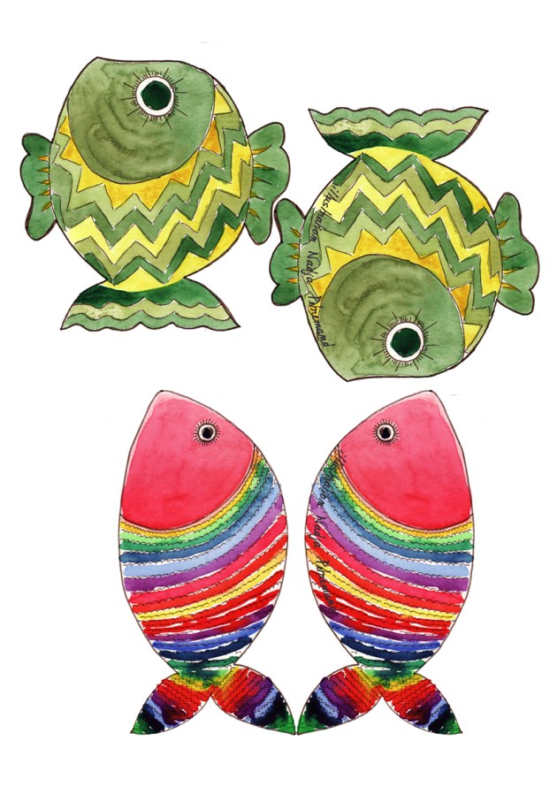 illustration poisson vert p