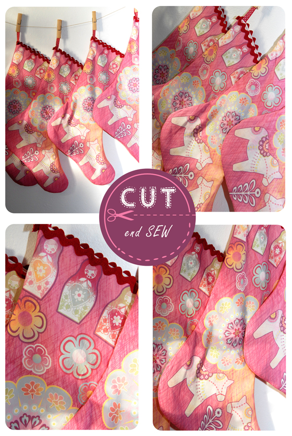 kit à coudre botte de noël rose GM 2013 7