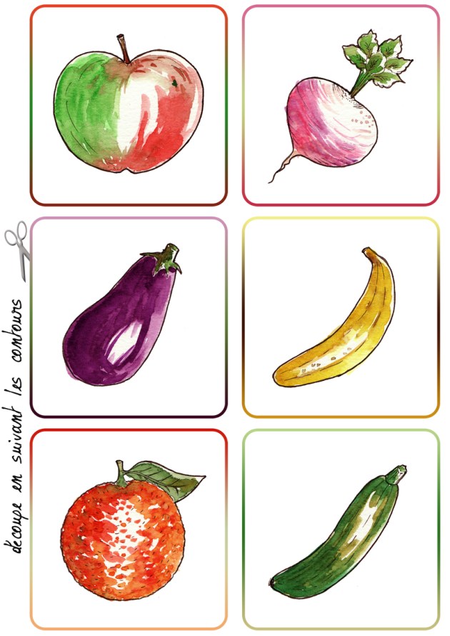 mémo couleur planche 1