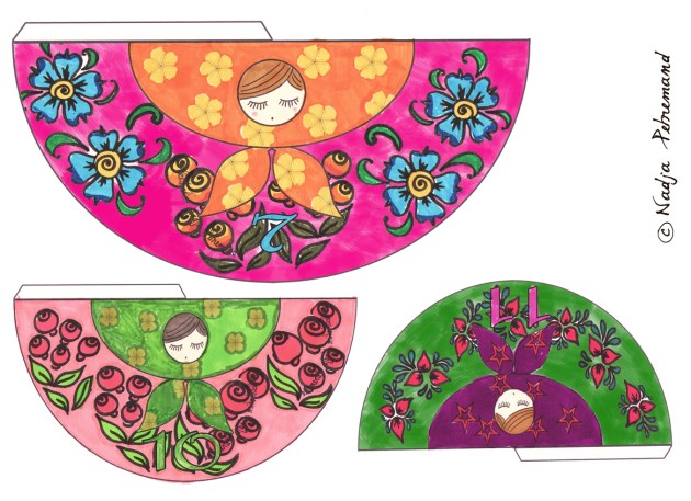 poupée russe couleur p 7-10-11