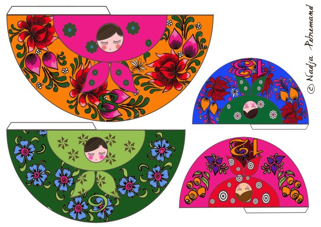 poupée russe couleur p 8-9-12-13