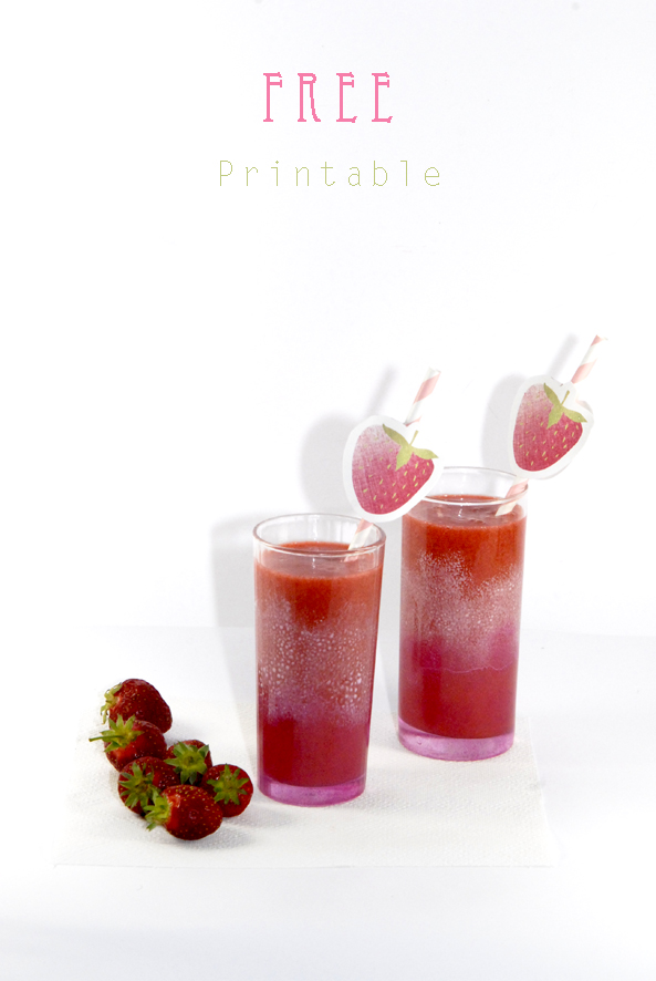 free printable stawberry label drinking straw 6