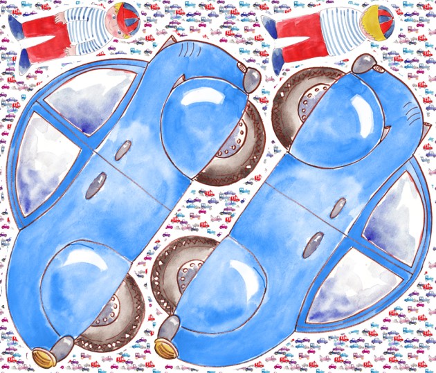 pilow car blue copie