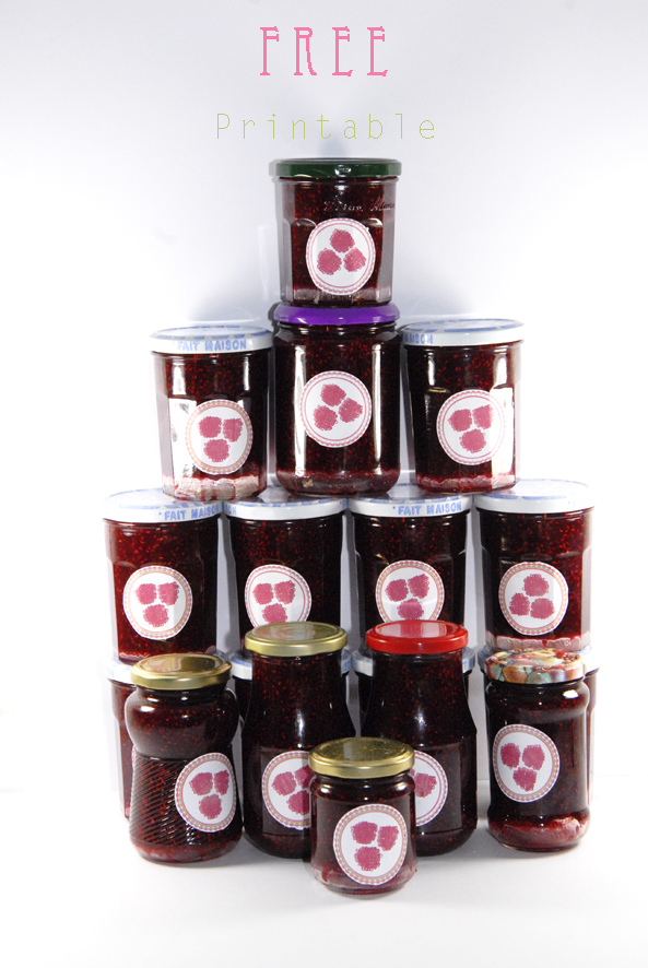 free printable label jam raspberry 1