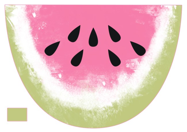 free printable watermelon poutch pattern
