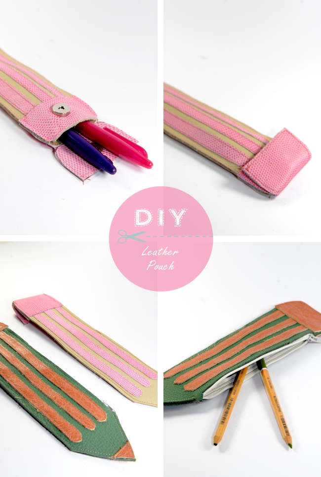 DIY little leather pensil pouch trousse crayon 12