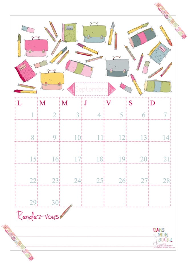 free printable calendar 2014 2015 septembre