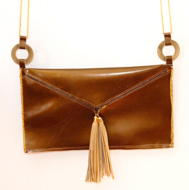 DIY Leather clutch with tassell 2