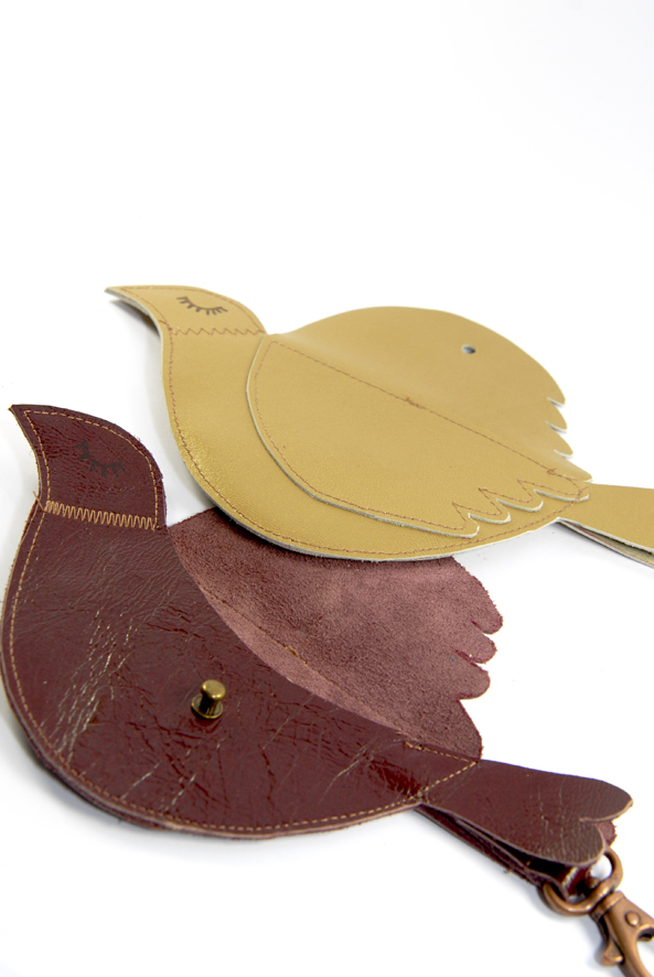 free pattern bird leather purse porte monnaie oiseau 4