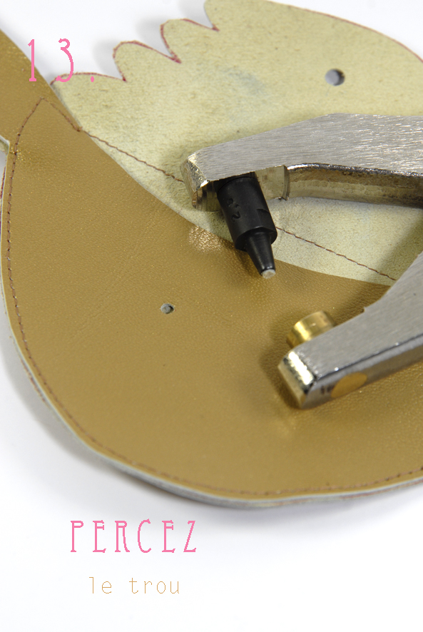 tuto porte-monnaie en cuir oiseau 13