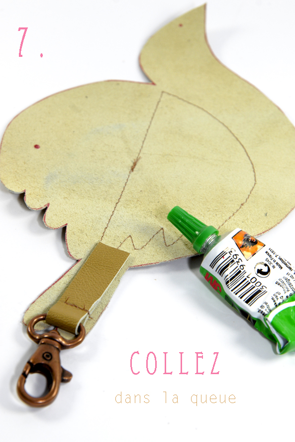 tuto porte-monnaie en cuir oiseau 7