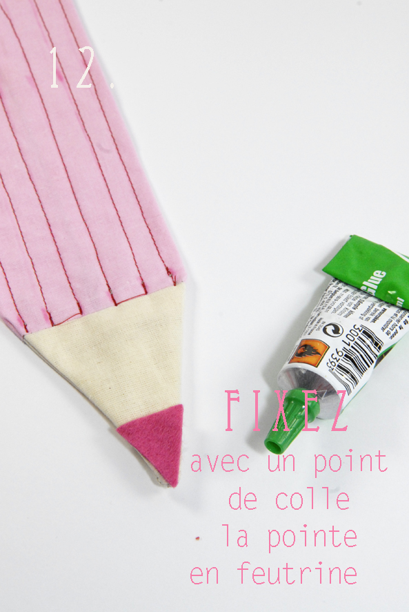 tuto tote bag façon cahier crayon 11