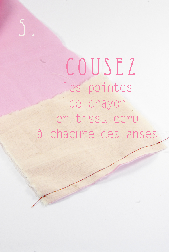 tuto tote bag façon cahier crayon 4