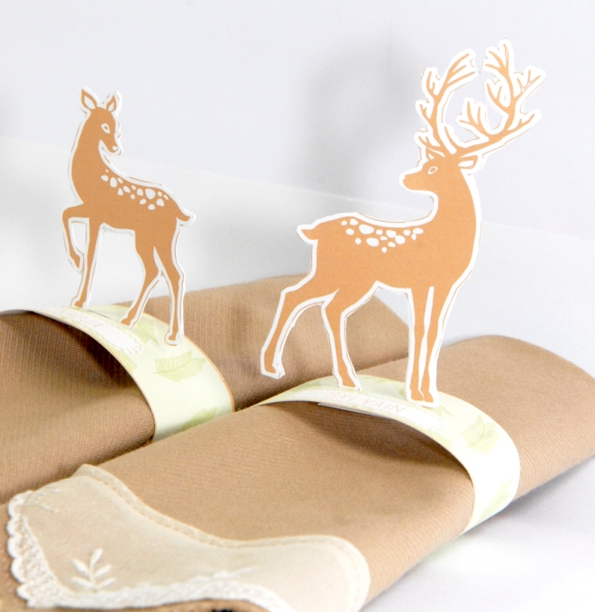 free printable deer  rond de serviette biche 4