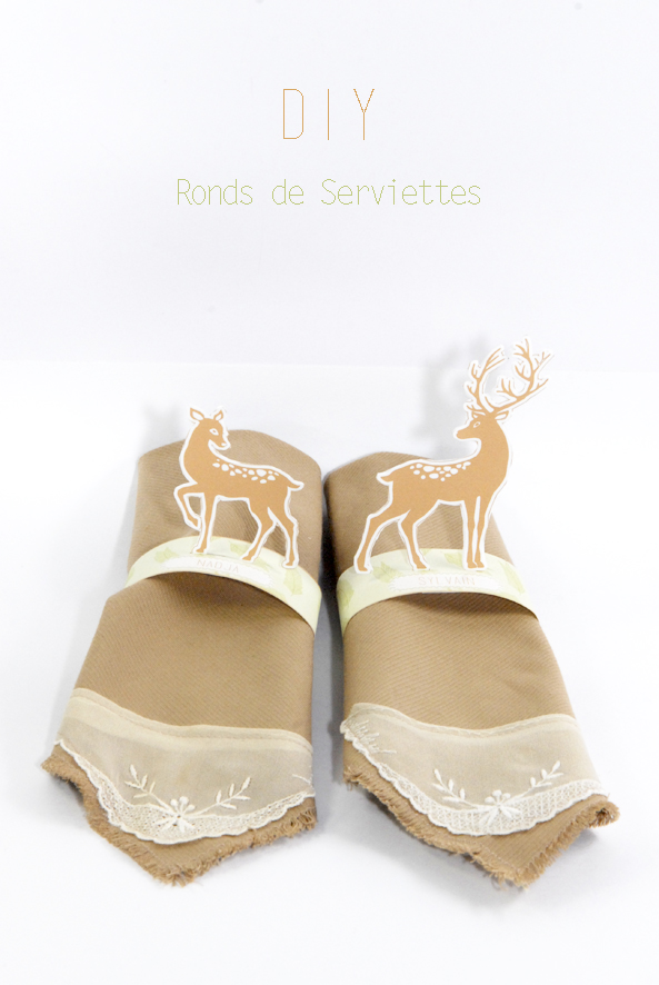 free printable deer  rond de serviette biche 5