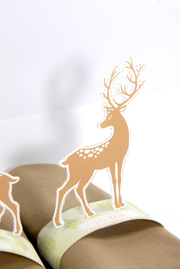 free printable deer  rond de serviette biche 7