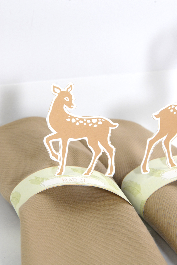 free printable deer  rond de serviette biche 8