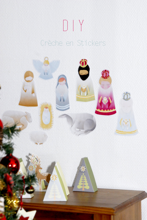 La crèche de noël en stickers repositionnables. | Dans Mon Bocal