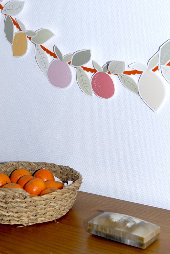 free printable garland agrumes oranges citrus 2