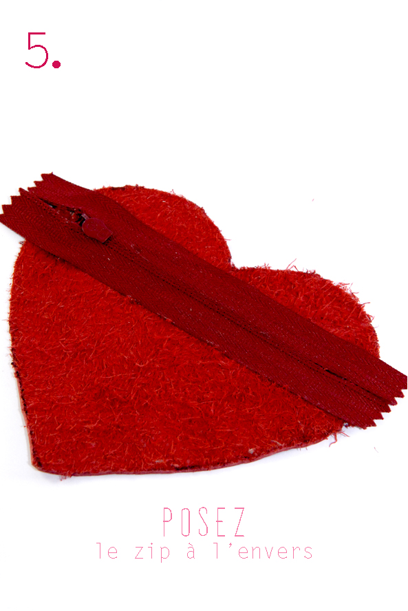 tuto porte monaie coeur en cuir rouge 5
