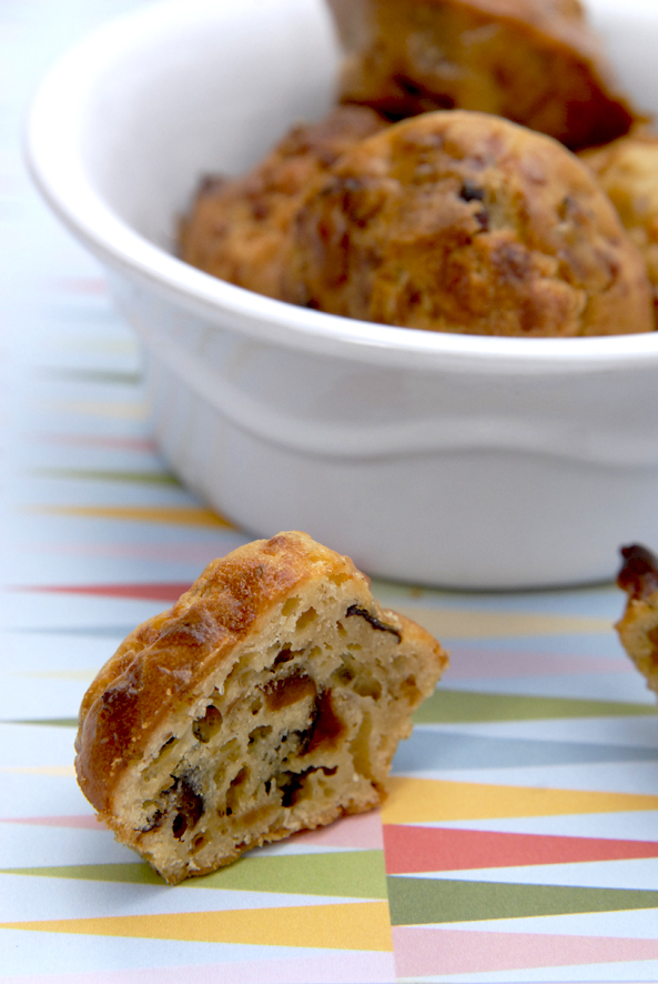 recette mini cake salé aux lardon et aux pruneaux 1