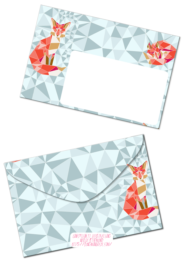 free-printable-enveloppe-gratuit-a-imprimer-motif-geodesic-fox-bleu