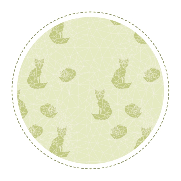 free-printable-pattern-fox-geodesic-green-monochrome